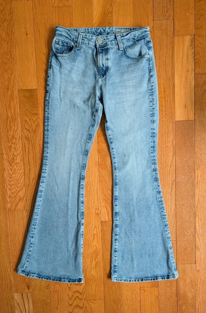 AG Adriano Goldschmied Angeline Mid-Rise Flare Jeans Women’s Size 27 Retro Y2K
